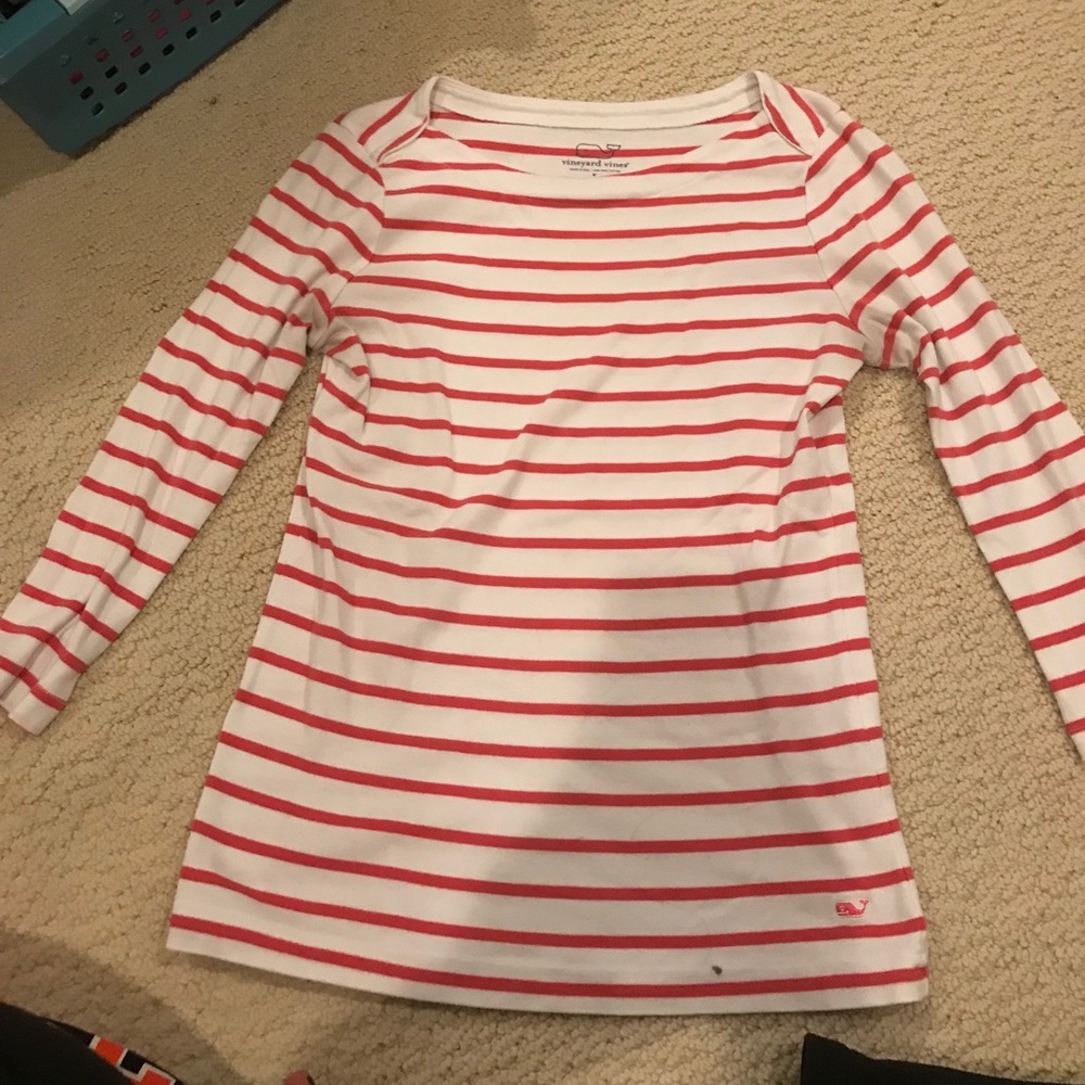 Striped vineyard vines 3/4 sleeve shirt